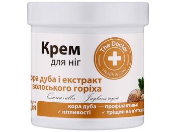 Крем для ног The Doctor, кора дуба и грецкий орех, профилактика трещин, 250мл