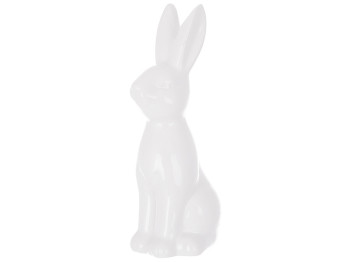 Декоративная фарфоровая фигурка Кролик, 8,5x6x18см, цвет – белый