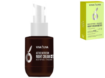 Крем для обличчя нічний Viva Oliva Mezo Peptides+Hyaluron Night Cream+Mask Active Nutrition, 75мл