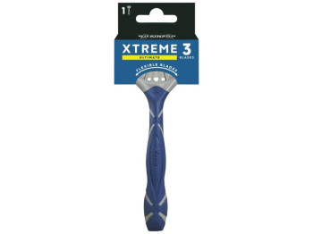Бритва чоловіча Wilkinson Xtreme 3 Ultimate Plus, 3 леза, пластик, нержавіюча сталь, колір синій