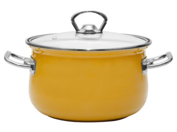 Каструля емальована зі скляною кришкою Infinity Honey D22см 5л SCE-P351 73168