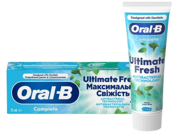 Зубная паста Oral-B Complete Ultimate Fresh, антибактериальная, 75 мл