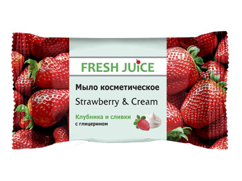 Мыло косметическое Fresh Juice "Strawberry & Cream" клубника и сливки 75г