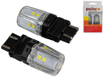 Лампа Pulso габаритні LED 3157/W2.5x16q/12SMD-2835, 2контакта, 9-36v, 550/100lm WHITE (ціна за 2шт) 