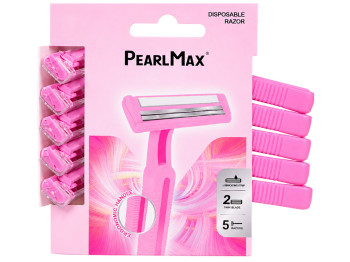 Бритви одноразові жіночі PearlMax з 2 лезами, 5 шт.
