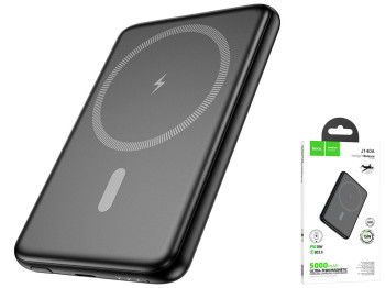 Універсальна мобільна батарея Power Bank Hoco J140A Tony PD20W ultra-thin magnetic 5000mAh, колір чо