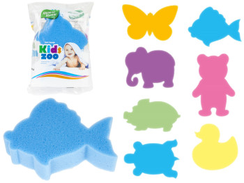 Губка банная фигурная Мелочи жизни "Kidszoo" 14х10х4см