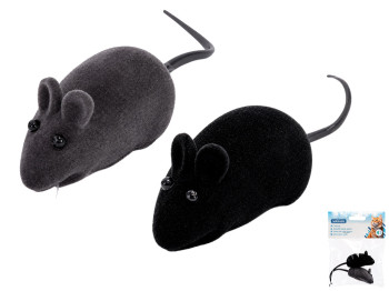 Набор игрушек-мышек для кошек Nobleza со звуком, резина, 13×2,5×2,8см, 2шт, (цена за набор)