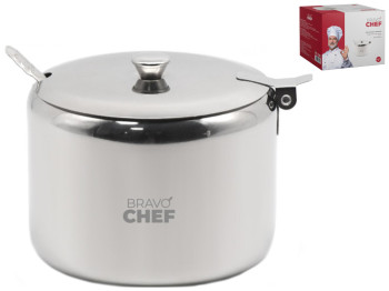 Цукорниця Bravo Chef, з ложкою, 8,5см, 6900068679825