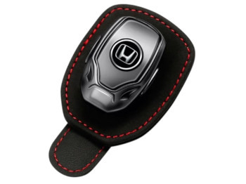 Тримач для окулярів та банківських карток Honda, шкіра, колір чорний