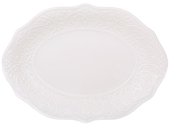 Блюдо фарфоровое овальное Dentelle Blanche, 31,3×22,7×3,2см