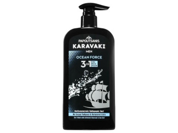 Гель для душу Karavaki men ocean force, очищення, зволоження, морський аромат, 550 мл