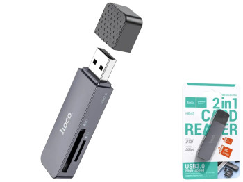 Кардрідер Hoco HB45 Spirit 2-in-1 USB 3.0 Колір Сiрий