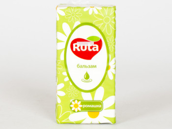 Платки носовые аром. "Ruta" - "Ромашка" трехсл. 20x20см,  10шт