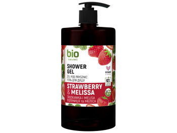 Гель для душу Bio Naturell Strawberry Melissa, з ароматом полуниці та меліси, 946мл