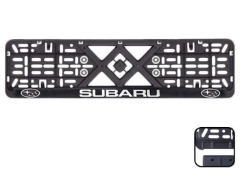 Рамка номера пластикова з хромованим рельєфним написом SUBARU