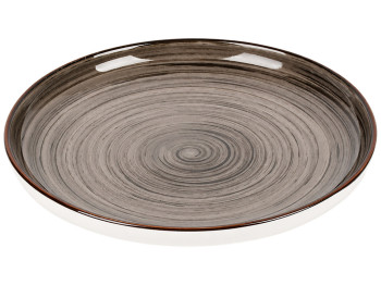 Тарелка фарфоровая Sable, круглая с концентрическим декором, 25,4 см