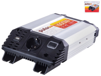 Перетворювач напруги PULSO, 12V-220, 600W, USB - 5VDC2.0A, синусоїдальна хвиля, клеми (ISU-620)