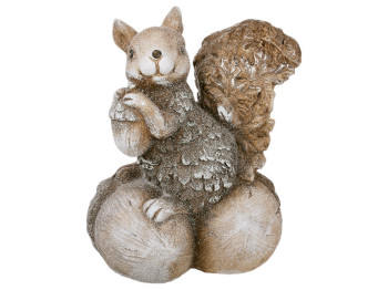 Фігура декоративна Білочка на горіхах, кераміка, 29,5×19×35,5см, колір коричневий