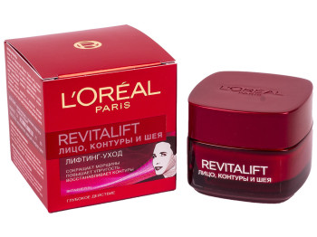 Ліфтинг-догляд для шкіри обличчя, контурів і шиї LOreal Paris "Revitalift" 50мл