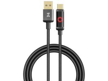 Кабель зарядний Yoki Smart Pulse, Usb-A - Type-C, автовідключення, 60Вт, 1,2м