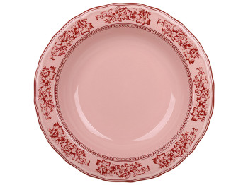 Тарілка супова Heritage Toile Collection, порцелянова, вінтажна, рожева, 400 мл