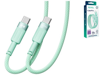 Кабель USB Ridea RC-CP43 ColorPro Type-C to Type-C 60W 1,2м Колір Зелений