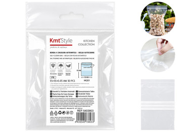 Пакети із zip-lock KmtStyle, 55×55 мм, 50 шт, прозорі