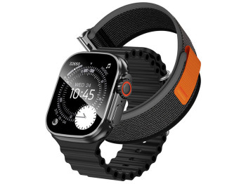Смарт-часы Hoco Y42 Ultra, Bluetooth 5.3, TFT дисплей, 260мАч, пластик, металл, 220×95×30мм, черный