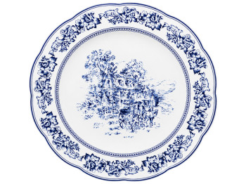 Тарілка порцелянова Heritage Toile Collection Blue, кругла, 22×2,5 см