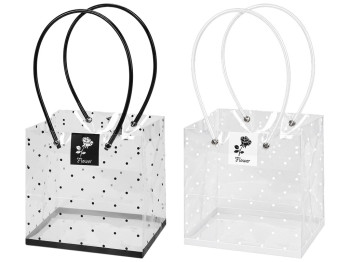 Пакет-сумка подарунковий Bloom M, поліпропілен, довгі ручки, 16×15×17 см, 2 кольори (ціна за 1шт)