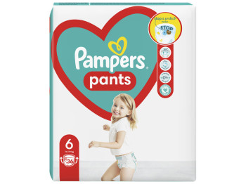Одноразові дитячі підгузки-трусики Pampers Pants Giant, розмір 6 (15+ кг), 36шт