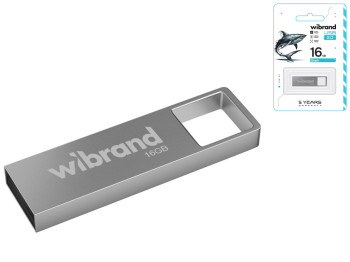 USB флеш-накопичувач Wibrand 16gb Shark Колір Срібло