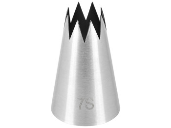 Насадка для кондитерського мішка Закрита зірка №7S, нержавіюча сталь, 4,5×3 см (ціна за 1шт)