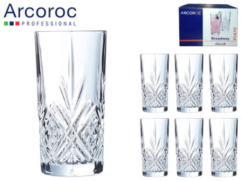 Набір склянок високих Arcoroc Broadway 450мл (ціна за набір 6шт) 34796