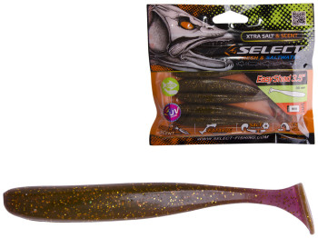 Приманка силиконовая виброхвост съедобная Select Easy Shad 3,5" col.999 90мм (цена за упаковку 5шт)
