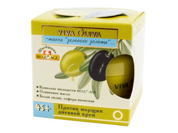 Крем для лица "Viva Oliva" дневной против морщин "45+"  50мл