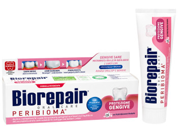 Зубная паста Biorepair Peribioma Protezione Gengive для защиты дёсен без фтора, 75 мл
