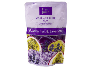 Соль для ванн Fresh Juice дой-пак "Passion fruit & Lavender" маракуйя и лаванда 200 мл