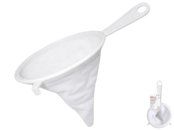 Ситечко тканинне Kmt Style, пластик, тканина, з ручкою, 12 см