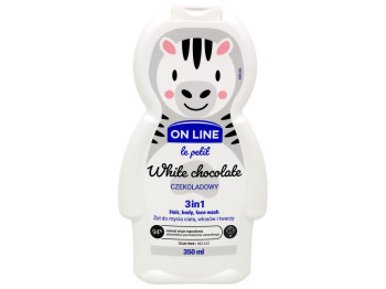 Дитячий гель для миття волосся, тіла та обличчя On Line Le Petit White 3 в 1