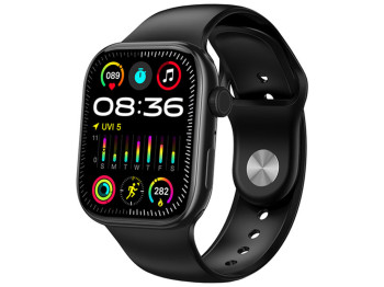 Смарт-часы Borofone BD14 Plus, Bluetooth 5.3, 180мАч, TFT дисплей, цинковый сплав, 220×70мм, черный