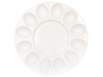 Блюдо фарфоровое для яиц Pure White, D27см