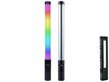 Лампа RGB LED Stick, 50см, колір чорний, м'ята упаковка
