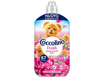 Кондиционер для белья Coccolino Fresh Sensazione Seta с ароматом розы, 87 стирок, 1,85 л