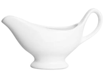 Соусник з ручкою Extra White, фарфор, 150мл, колір білий