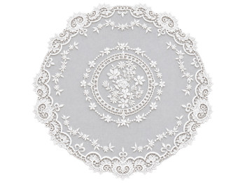 Серветка сервірувальна мереживна Lace Garland, молочно-біла, 40 см