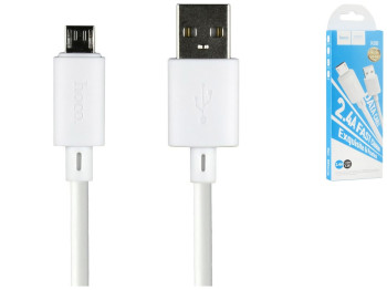 Кабель USB Hoco X88 Gratified Micro 2.4A, Білий