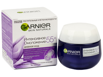 Крем проти глибоких зморшок Garnier Skin Naturals "Інтенсивне омолодження" денний 55+ 50мл