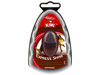 Губка для взуття KIWІ Express (колір - коричневий) з дозатором 6мл 